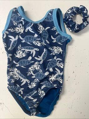 Snowflake Designs Sea Turtle Maui Hawaii Gymnastics Leotard Navy Small